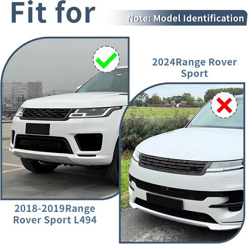 Gloss Black Mesh Front Grill Compatible with Land Rover Range Rover Sport L494 2018 2019 Models in Saudi Arabia