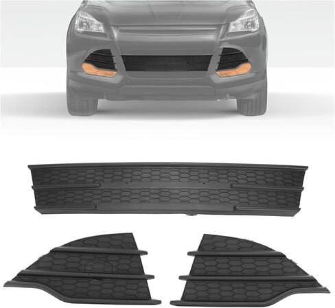 شبكة سفلية للمصد الأمامي من HECASA متوافقة مع 2013-2016 Ford Escape FO1036153 غطاء مشعاع ممتص للصدمات من البلاستيك (PP) أسود in Kuwait
