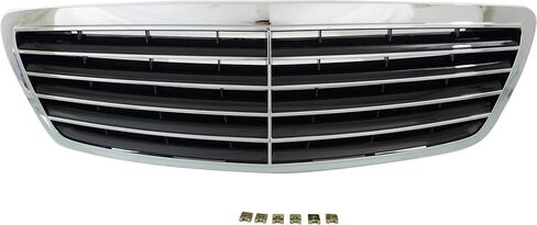 مجموعة شبكة Garage-Pro متوافقة مع غطاء الكروم M Mercedes Benz S-CLASS 2003-2006/إدراج أسود مطلي in Kuwait