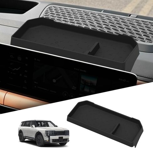 Center Console Armrest Storage Box Compatible with Kia Telluride 2020 2021 2022 2023 2024 2025 Center Console Organizer with Coin Holder ABS Interior Accessories Black in Kuwait