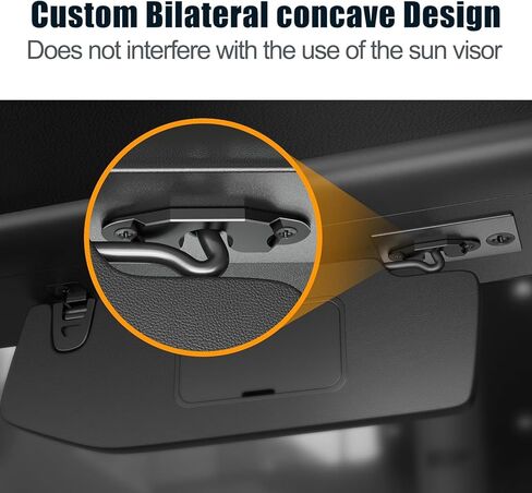 Upgraded Sun Visor Repair Kit for Jeep, Veharvim 2 Pack Hard Plastic Sun Visor Clip Compatible with Jeep Wrangler JK 2018/ JL/Wrangler 2018-2023/ Gladiator 2020-2023, Black in Saudi Arabia