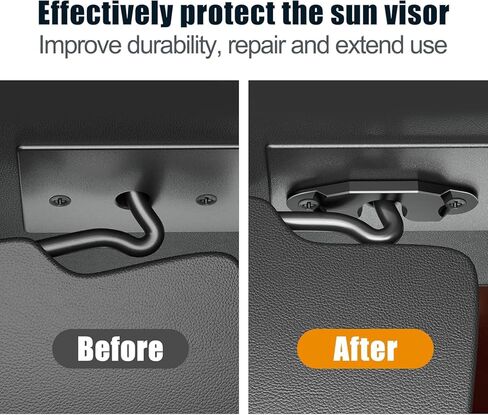 Upgraded Sun Visor Repair Kit for Jeep, Veharvim 2 Pack Hard Plastic Sun Visor Clip Compatible with Jeep Wrangler JK 2018/ JL/Wrangler 2018-2023/ Gladiator 2020-2023, Black in Saudi Arabia