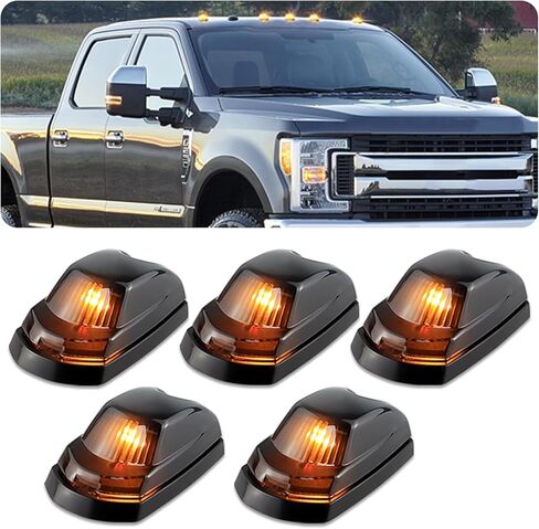 5PCS LED Running Cab Marker Roof Top Signal Light SUV 4x4 for Ford F250 F350 F450 F550 Super Duty for Dodge/Chevy/GMC Trucks etc in Saudi Arabia