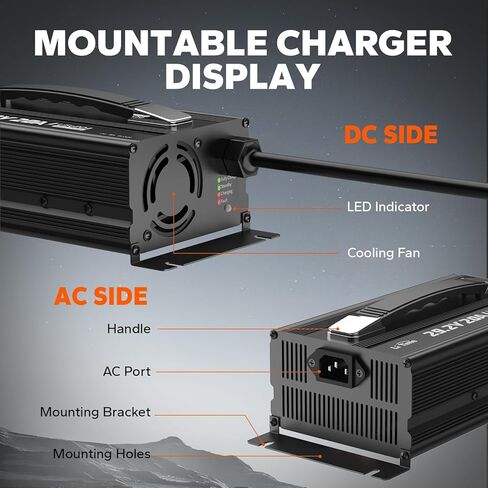 LiTime 24V 100Ah Bluetooth LiFePO4 بطارية ليثيوم مع شاحن بطارية LiFePO4 20A، حماية من درجات الحرارة المنخفضة، 4000+ دورة مع 100A BMS، بحد أقصى. طاقة 2560 وات في الساعة للمركبات الترفيهية ومحرك الصيد والبحرية وخارج الشبكة in Kuwait