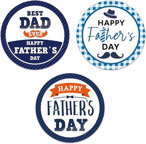 72PCS Happy Fathers Day Stickers 1.5" Father's Day Gift Stickers Labels Father's Day Gift Tags Stickers Fathers Day Present Stickers for Envelope Seals Boxes Cards Party Favor Decorations in Saudi Arabia