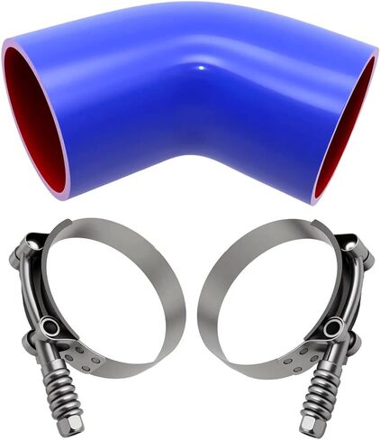 Intercooler Boot Kit Compatible with 2001-2008 Chevrolet GMC Silverado Sierra 2500HD, 2007-2008 3500HD, 2001-2006 3500, Classic w/Hose Clamp Inlet Duct Connector Engine, Replace 904-130 65431 15124211 in Kuwait