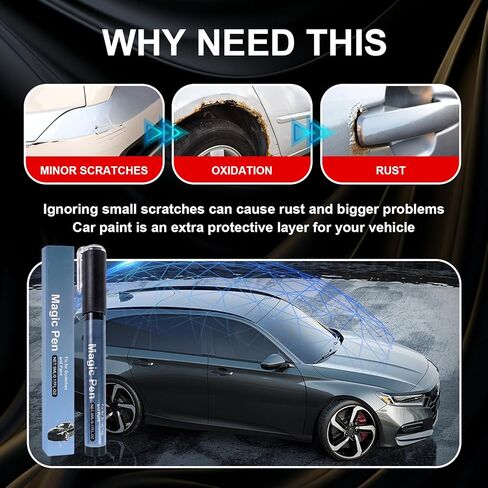 Magic Car Scratch Remover Pen, 2Pcs Car Paint Repair Pen Portable Auto Scratch Remover, Universal Car Touch Up Pen for All Cars Paint Scratches Repair in Kuwait