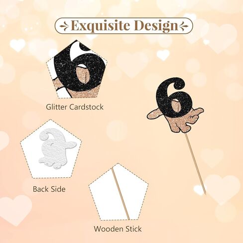 Funny Six Seven Cake Topper, Six Seven 6 7 Birthday Cake Decor, Black Glitter Funny Gen Alpha Slang Cake Topper for Birthday/Anniversary Party Decoration in Saudi Arabia
