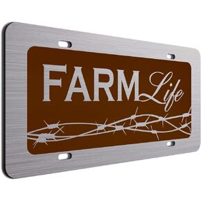 Farm Life License Plate| Gift for Farmer| Farm Car Tag in Saudi Arabia