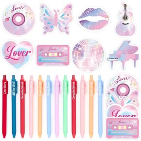 12 Set Singer Sticky Notes with Cute Music-Inspired Gel Pens, Era’s Singer Self Stick Notes Memo Pads for Home School Birthday Party Favors Gifts Office Supplies for Music Fans in Saudi Arabia