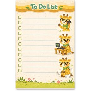 Giraffe Gifts – 4x6 Sticky Notes, 50 Sheets Notepad with Cute Giraffes, Birthday Gifts for Men, Women, Office Coworker, Friend in Saudi Arabia