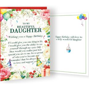 Son Birthday Card – Son Birthday Gift with Loving Message, Meaningful Birthday Card from Mom or Dad, Printed Message Inside, 8 x 5.3 Inches in Saudi Arabia