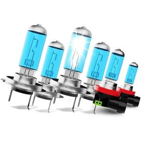 Fit For Bmw 328I 2007 2008 2009 2010 2011 2012 2013 2014 2015 2016 Lights Headlights Bulbs, H7 High Beams + H7 Low Beam Halogen Headlights And H11 Fog Light, Pack of 6 in Saudi Arabia
