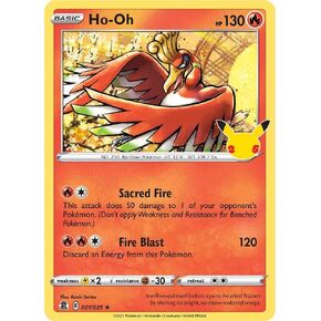 Ho-Oh Holo 25th Anniversary Celebrations 001/025, NM Pokemon Card in Saudi Arabia