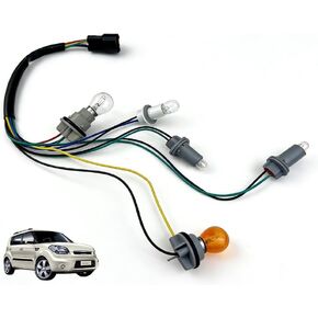 92450-B2000 Tail Light Lamp Wiring Harness Socket Holder & Bulbs | Fit for Kia Soul 2014-2019 | 5-Wire Design | Halogen Bulb Set Included | Left/Right Side Compatible | 92450B2000 in Saudi Arabia