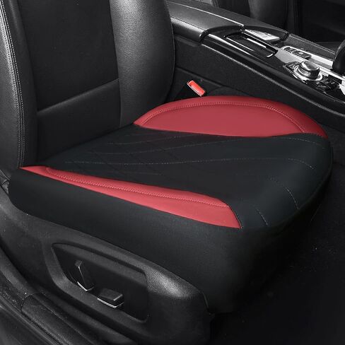 Car Seat Covers Full Set, Leather Car Seat Cushion, Ultra-Thin Breathable Materials, Suitable for Most Car SUV/Truck/Sedan/Automotive (Gray + Black, Single-Piece) in Saudi Arabia