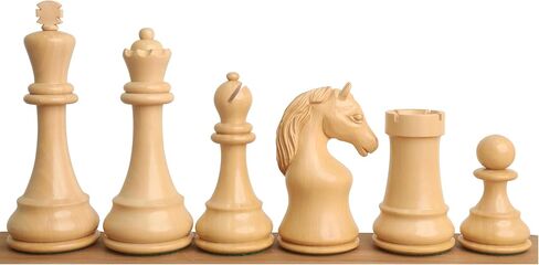 Royal Chess Mall - Piatigorsky Cup Reproduced Chess Set- Chess Pieces Only- Mahogany Stained Boxwood– 5″ King in Saudi Arabia