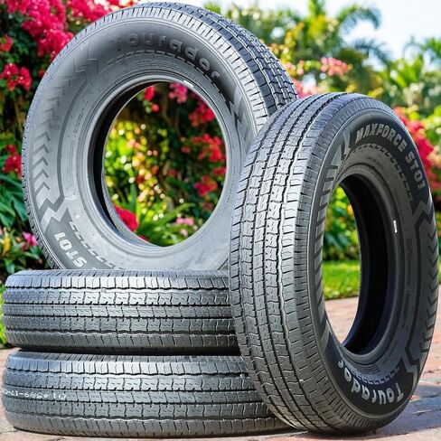 إطار نصف قطري MaxForce ST01-ST235/80R16 235/80/16 235/80-16 124/120N نطاق التحميل E LRE 10 طبقات BSW جدار جانبي أسود in Kuwait