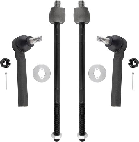 BOXI (Set of 4) 2x Front Inner Tie Rod Ends + 2x Front Outer Tie Rods Driver and Passenger Sides Fit for Subaru Impreza 1993 1994 1995 1996 AWD/Legacy 1993 1994 1995 1996 1997 | Replace ES3712 EV257 in Kuwait