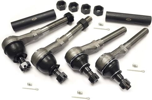 6PC Front Steering Kit Front Left & Right Inner and Outer Tie Rod & Steering Tie Rod End Adjusting Sleeves Compatible with 1997 1998 1999 2000 2001 2002 2003 2004 Ford F-150 4WD Ref# ES3366T ES3367T in Saudi Arabia
