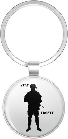 Stay Frosty Metal Double Sided Key Chain Keychain in Kuwait