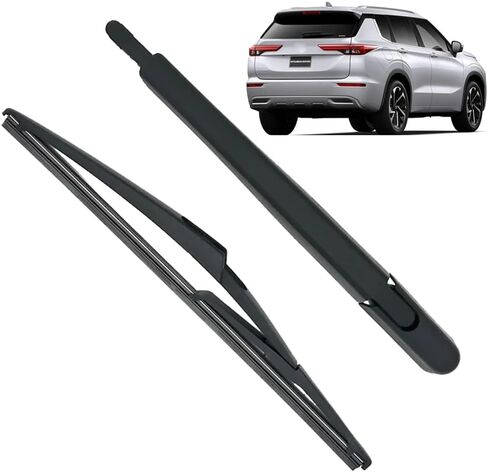 مجموعة شفرات ممسحة الزجاج الأمامي الخلفية لسيارة Mitsubishi Outlander 2022-2025 2024 2023 - OEM مناسبة لنماذج إطلاق PHEV ES Platinum SE SEL، شفرة ممسحة خلفية واستبدال الذراع، جميع المواسم in Kuwait