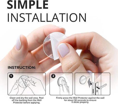 سدادات باب X-Protector للجدار - 8 قطع، 1 بوصة - واقي جدار ذاتي اللصق لمقبض الباب - واقيات حائط من السيليكون من مقابض الأبواب - واقي جدار سدادة الباب من الأثاث والأبواب والأشياء الأخرى! in Kuwait