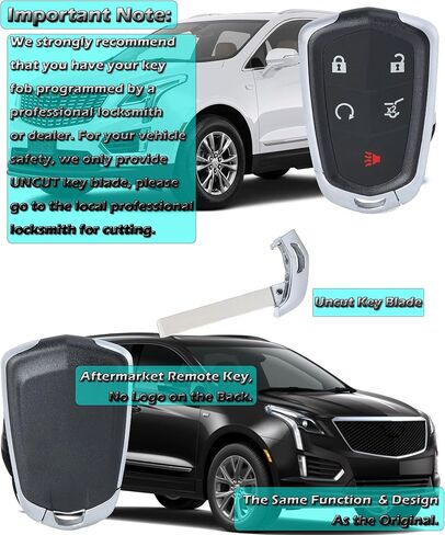 Keyless Entry Remote Key Fob, Alliskeys 6 Buttons Car Proximity Smart Key Fit for Cadillac Escalade/Escalade ESV HYQ2EB 433MHz in Saudi Arabia