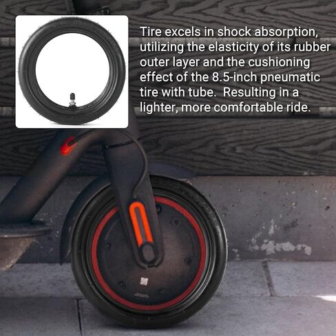 AR-PRO 8.5" Electric Scooter Tire and Tube, 8 1/2 X2 Scooter Replacement Wheels, 50/75-6.1 Compatible for Gotrax Gxl V2/Xiaomi M365/Pro Electric Scooter Tires, Straight Valve in Kuwait
