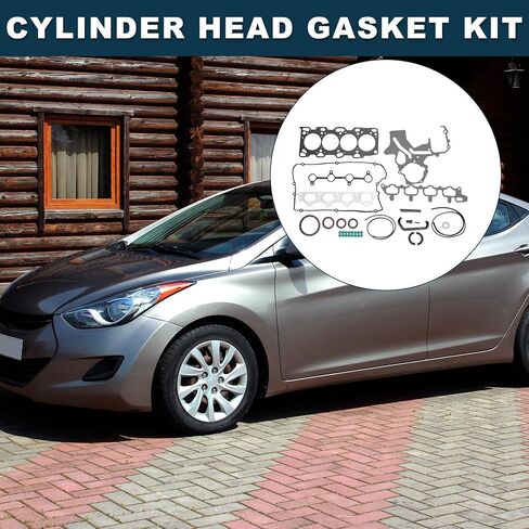 HS26282PT مجموعة حشيات رأس الأسطوانة لشركة Hyundai Santa Fe 2.4L 2001-2004 ختم الكفاءة رقم 2091038E00 مجموعة حشيات صمام المحرك لكيا أوبتيما 2.4L 2002-2006 أسود مجموعة واحدة in Kuwait