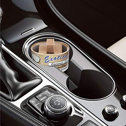 Exotica Car Air Freshener | Spill-Proof Can | Organic | for Home & Auto | Long Lasting Freshness | (Pack of 12) Coconut in Saudi Arabia