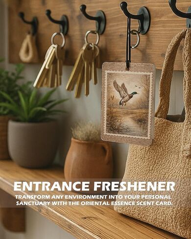 Vintage Rustic Wildlife Citrus Car Air Freshener 4 Pcs, Deer Duck Hunting Dogs Hanging Air Freshener for Cars Cabin Bathroom Books Decor, Lake House Accessories Gifts for Women Men in Saudi Arabia