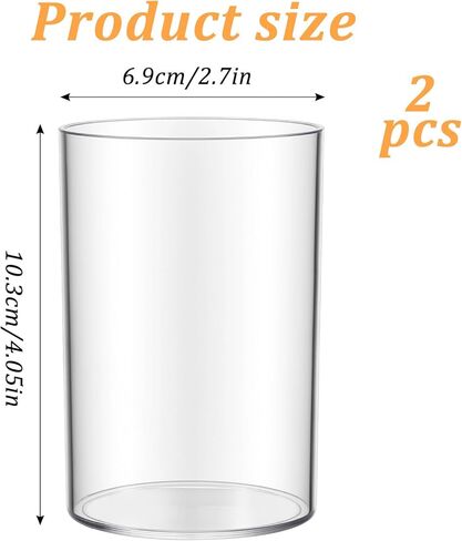 Styquenzer 2 Pcs Acrylic Pen Holder, Pencil Holder for Desk Makeup Brush Cup Holders Clear Stationery Organizer for Home Office Desk Accessory in Kuwait