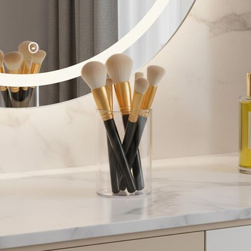 Styquenzer 2 Pcs Acrylic Pen Holder, Pencil Holder for Desk Makeup Brush Cup Holders Clear Stationery Organizer for Home Office Desk Accessory in Kuwait