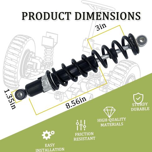 AM130448 Front Shock Absorber Fits for John Deere Gator TH TS TX 4X2 6X4 Turf Diesel Trail Worksite Military(1 Pair) in Kuwait