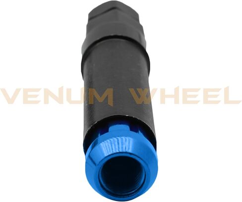 24pc M12x1.5 6 Spline Tuner Blue Lug Nuts with Two Locking Socket Keys | Fits Dodge Hummer Durango 2WD H3 in Kuwait