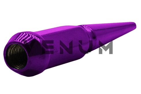20 Pc Candy Purple Spike Lug Nuts Powder Coated | Steel | 4.5" Tall | M14x1.5 Thread Pitch + More 1 Key Compatible with Dodge Charger + More 5x5.5 in Kuwait