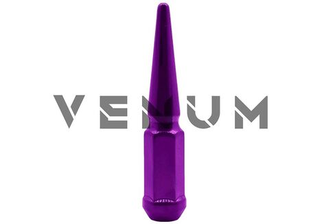 20 Pc Candy Purple Spike Lug Nuts Powder Coated | Steel | 4.5" Tall | M14x1.5 Thread Pitch + More 1 Key Compatible with Dodge Charger + More 5x5.5 in Kuwait