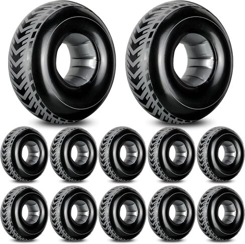 7.87 Inches Mini Inflatable Tires Tubes Racing Car Party Supplies Blow up Tires Inflatable Decor Swimming Pool Floats for Race Car Themed Birthday Party Decorations in Kuwait