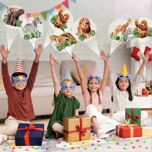 36Pcs Jungle Safari LED Finger Lights Animals Party Favors Glow in the Dark Light Up Finger Lights Forest Wildlife Themed Toys Bulk for Birthday Party Goodie Bag Stuffer Birthday Gifts Classroom Prize in Saudi Arabia