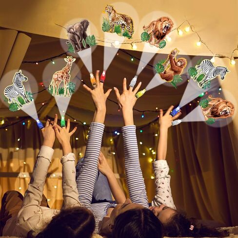 36Pcs Jungle Safari LED Finger Lights Animals Party Favors Glow in the Dark Light Up Finger Lights Forest Wildlife Themed Toys Bulk for Birthday Party Goodie Bag Stuffer Birthday Gifts Classroom Prize in Saudi Arabia
