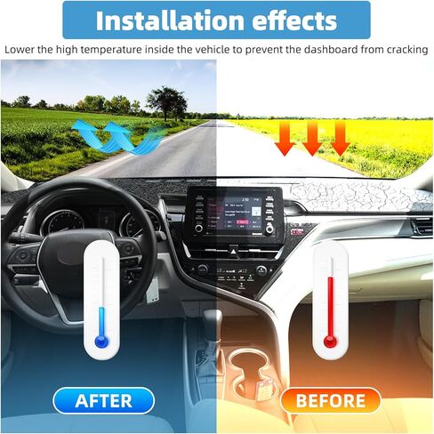 Dash Cover Mat Compatible with Toyota Camry 2018-2024 Non-Slip Dashboard Cover Mat Sunshade UV Rays Protector Interior Accessories in Kuwait