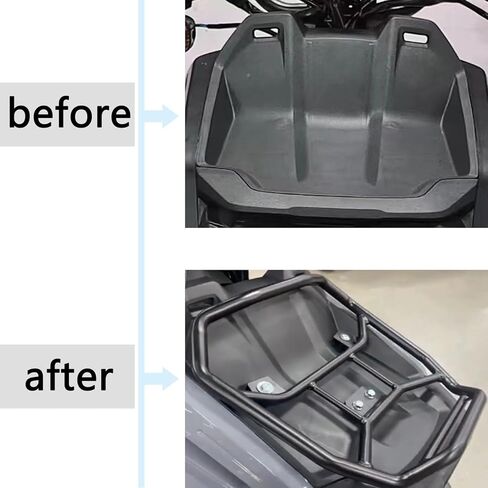 Mokuo Front Carrier Rack for 2022 Yamaha Zuma 125 – Heavy Duty Iron Motorcycle Luggage Cargo Rack Carrier for Storage & Transport in Kuwait