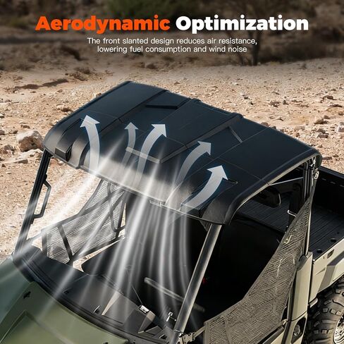 Sport Roof for Polaris Ranger XP 1000 2017-2026 / XP 900 2013-2019 UTV Accessories, Dustproof Resistant Hard Coat Poly Lock & Ride 2-Piece Plastic Roof for 3 Seater in Saudi Arabia