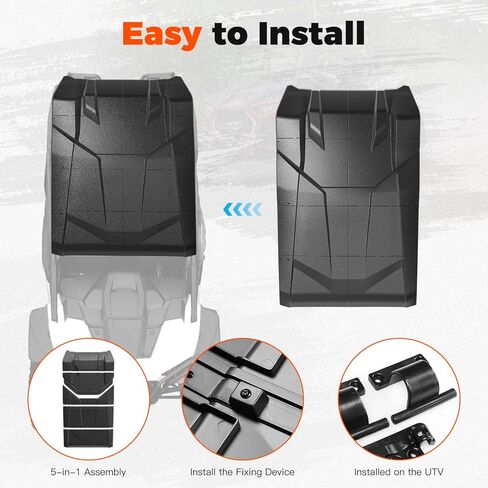 Sport Roof Top for Polaris RZR XP 4 1000 2024 2025 2026 Accessories, Dustproof Heavy Duty Poly 5-piece Combination Plastic Roof for Polaris RZR XP 1000 Ultimate/Sport/Premium 2024+ 4-Seater in Saudi Arabia