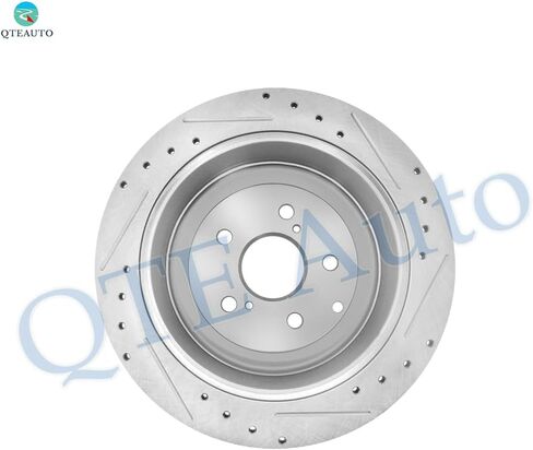 PM Auto Set of 12 Front 328mm-Rear 309mm Drilled Slotted Disc Brake Rotors-Ceramic Brake Pad kit Replacement For 2010-2015 Lexus RX350 in Kuwait