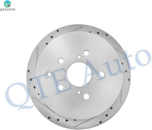 PM Auto Set of 12 Front 328mm-Rear 309mm Drilled Slotted Disc Brake Rotors-Ceramic Brake Pad kit Replacement For 2010-2015 Lexus RX350 in Kuwait