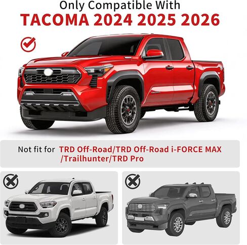 Mud Flaps Compatible with Toyota Tacoma 2024 2025 2026 Pickup 4PCS Exterior Accessories Front and Rear Tire Fenders Mudguards Kit Vehicle Wheel Liner in Kuwait