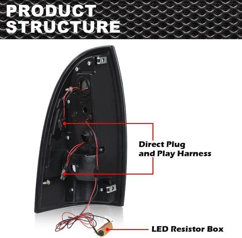 مصابيح LED الخلفية لتجميع مصباح الفرامل الخلفي الجانب الأيسر والأيمن متوافق مع Toyota Tacoma 2005-2015 8155004150 8156004150 8156104150 8155104150 أسود in Kuwait