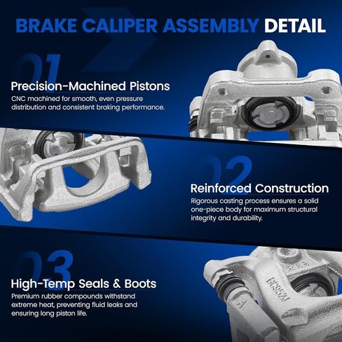 Rear Brake Caliper Assembly Replaces for 19B7434 19B7435, Compatible with Mazda 6 2016-2021 2.5L L4, GAS in Kuwait